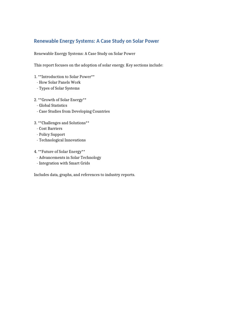 Solar Power Adoption Case Study | PDF