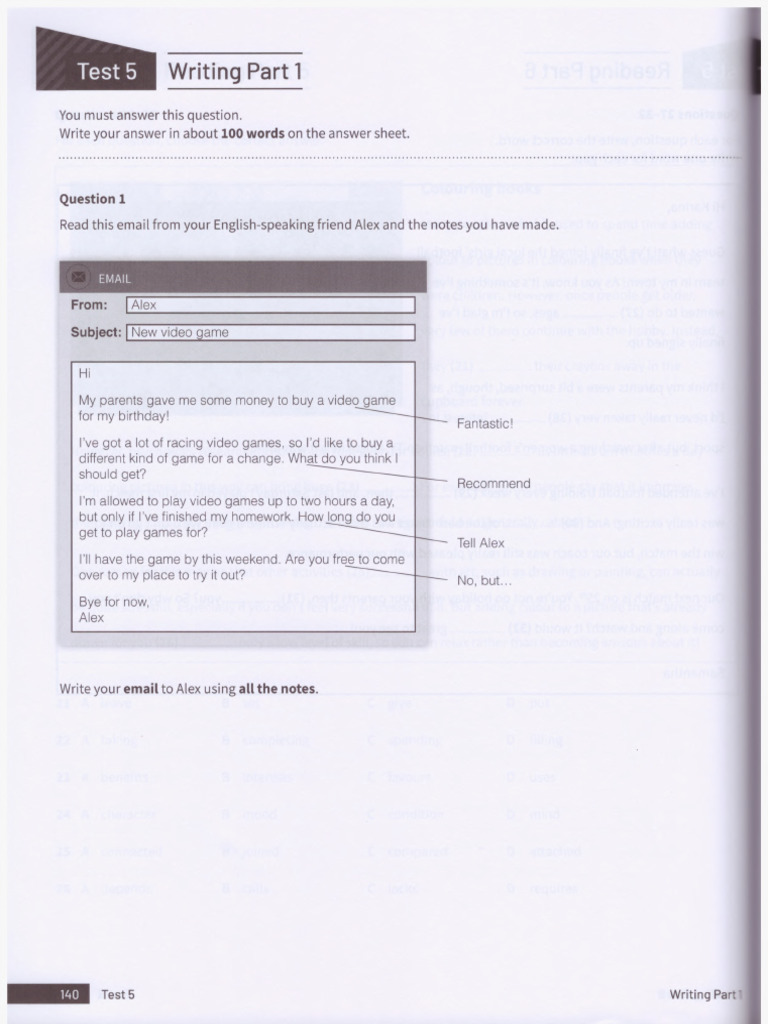 Writing+Paper_+Test+5 | PDF