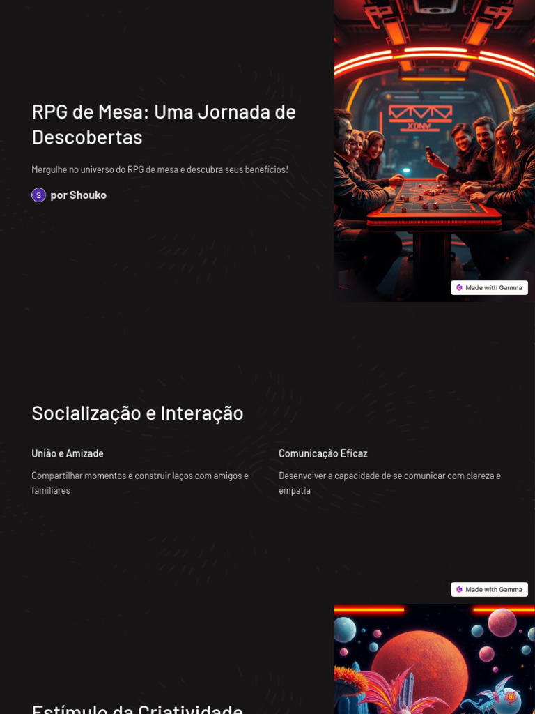 Benefícios do RPG de Mesa | PDF | Jogos de RPG | Aprendizado