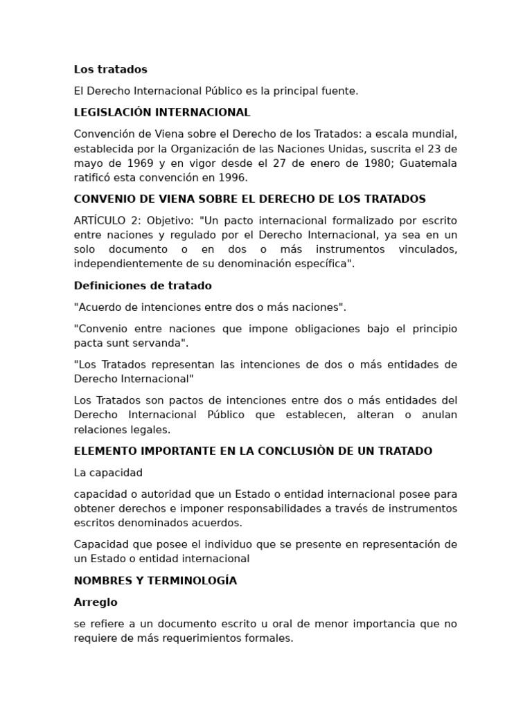 Los Tratados | PDF | Tratado | Convenio europeo de derechos humanos