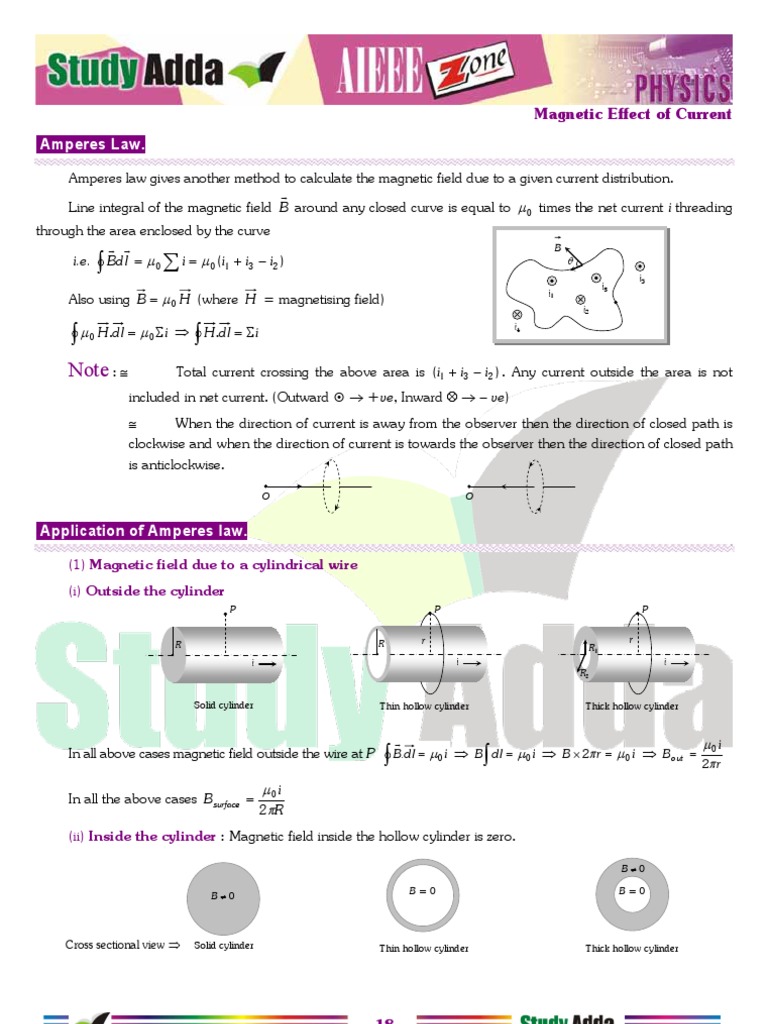 Magnetic Fields from Current Sources | PDF | Magnetic Field ...