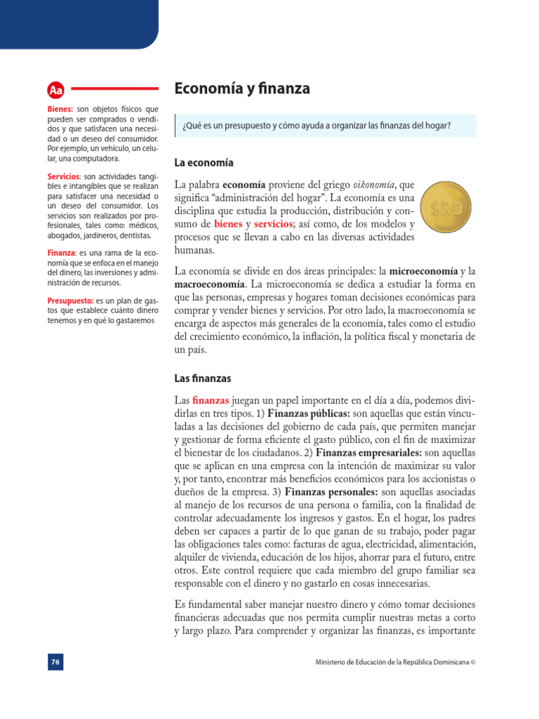 Economía y Finanzas | PDF | Economias | Dinero