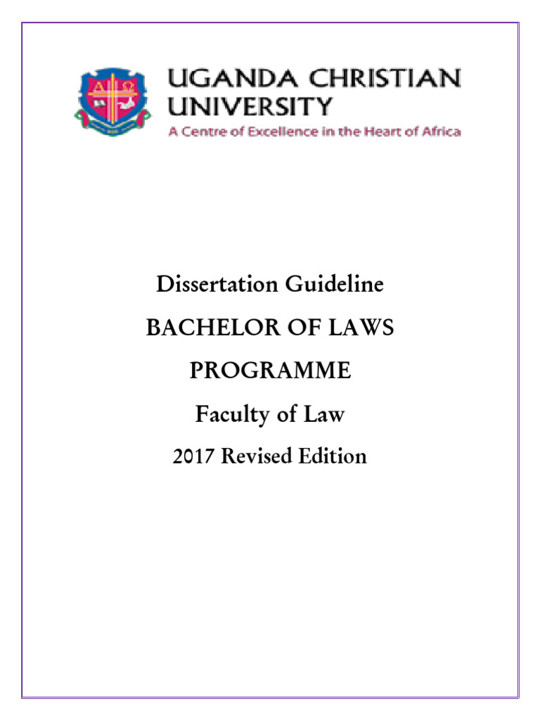 UCU Law Dissertation Guidelines 2017 | PDF | Thesis | Methodology