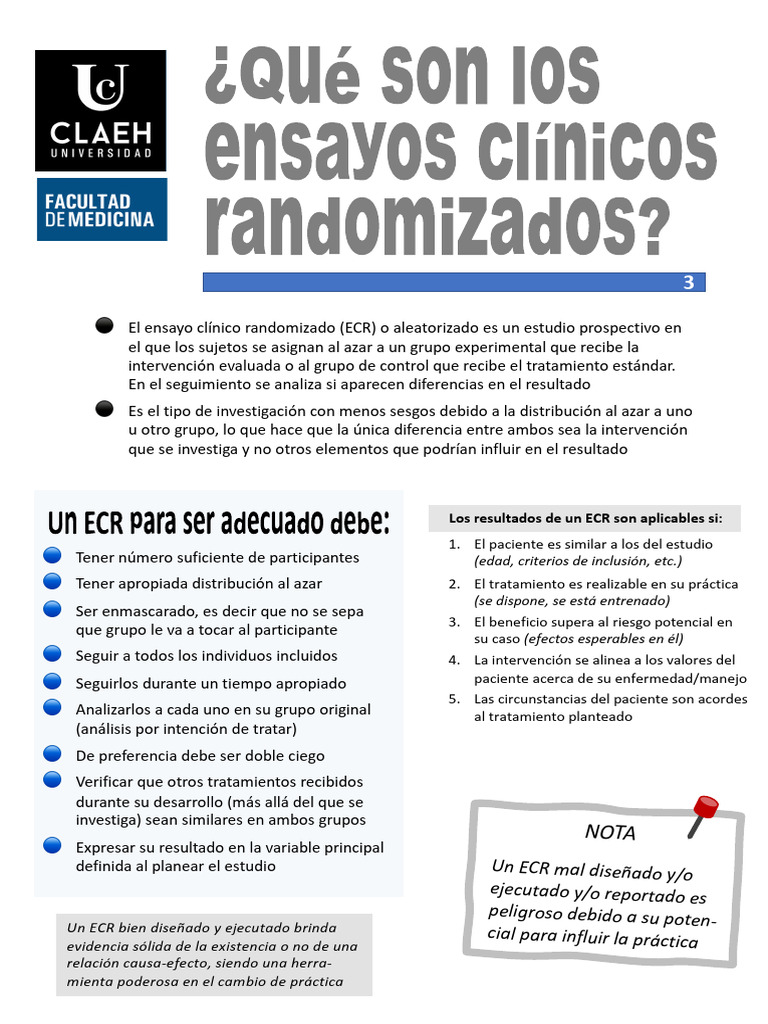Folleto 3 - Qué Es Un ECR | PDF | Medicina CLINICA | Medicina