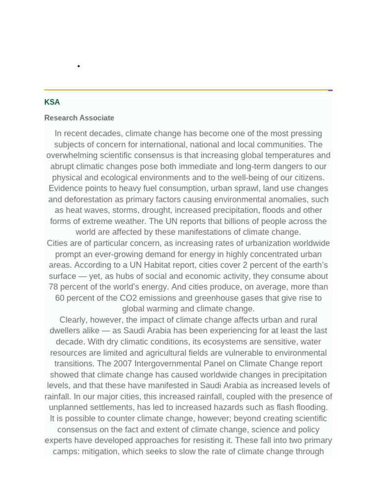 United Nations Climatic Change | PDF | Climate Change | Climate Change ...