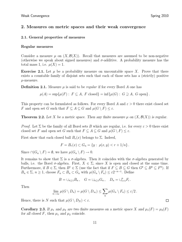Metric Space Measure Theory | PDF | Compact Space | Metric Space