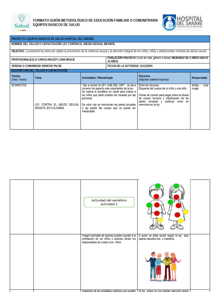 Taller sobre Ley de Abuso Sexual Infantil | PDF | Abuso sexual | Sicología
