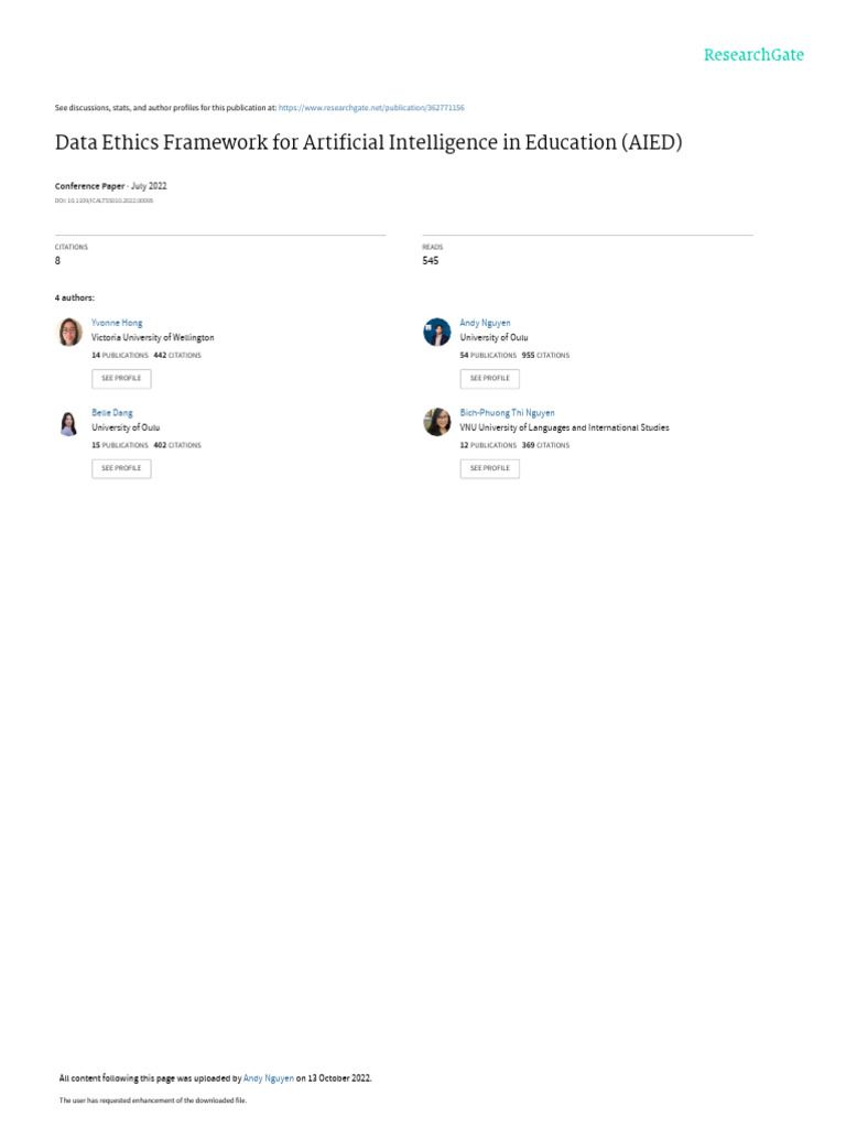Data Ethics in AI Education | PDF | Artificial Intelligence ...