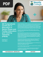 UJ PGCE 2024 Information Booklet | PDF | Academic Degree | Pedagogy