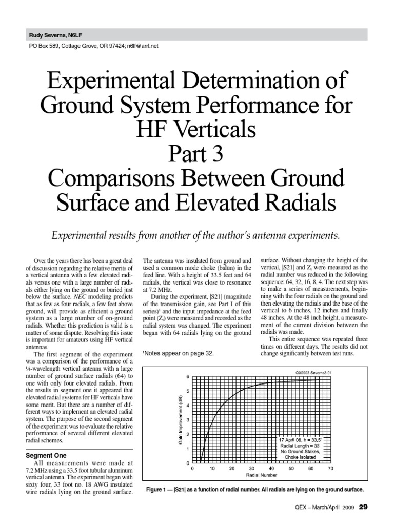 Ground System Performance for HF Verticals | PDF | Antenna (Radio ...