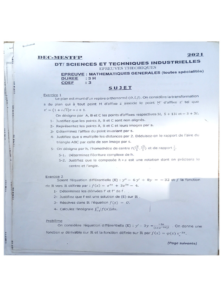 DT Maths 2021 | PDF