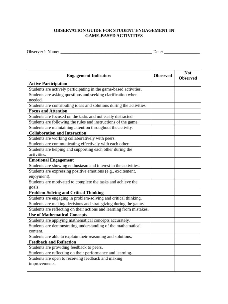 Student Engagement in Game-Based Learning | PDF