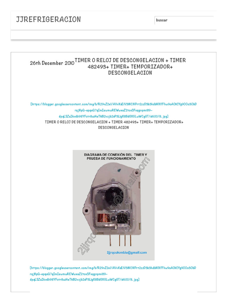 Jjrefrigeracion - Timer o Reloj de Descongelacion + Timer 482493 ...