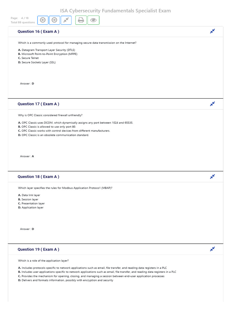 ISA Cybersecurity Exam Prep Guide | PDF | Transport Layer Security ...