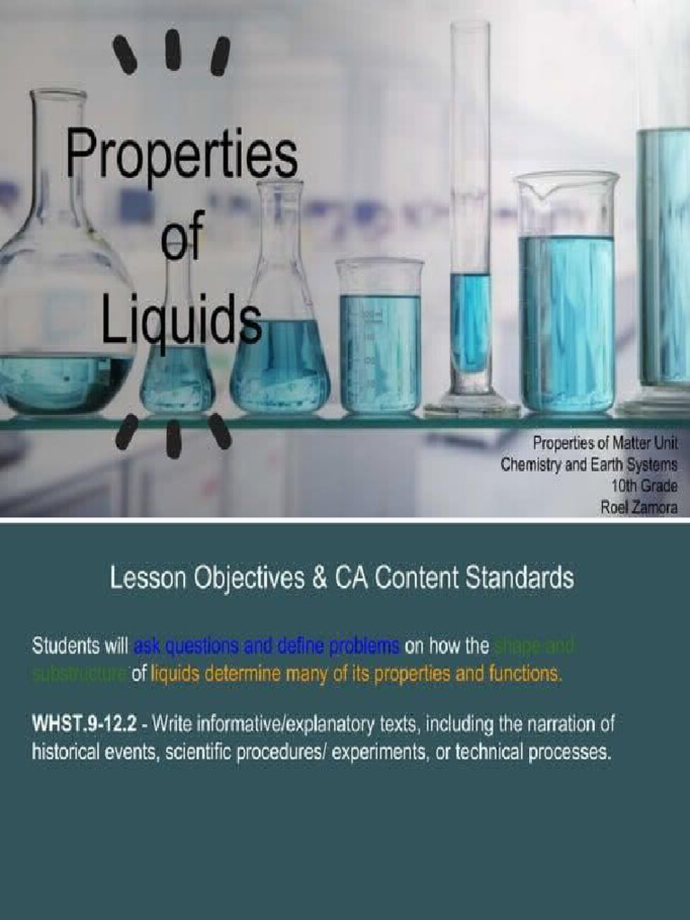 Properties of Liquids | PDF