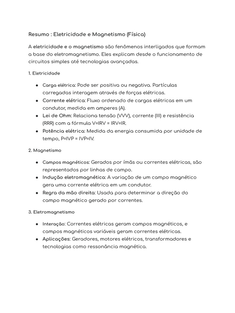 Fundamentos de Eletricidade e Magnetismo | PDF