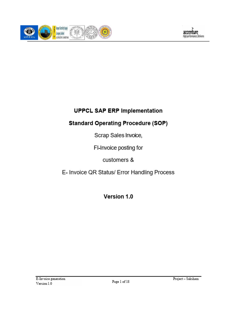 E Invoice SOP | PDF | Invoice | Computing