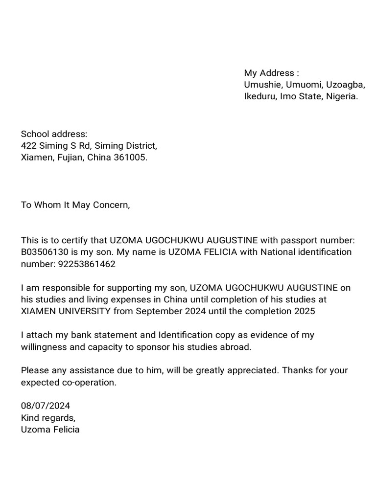 Mom Letter | PDF
