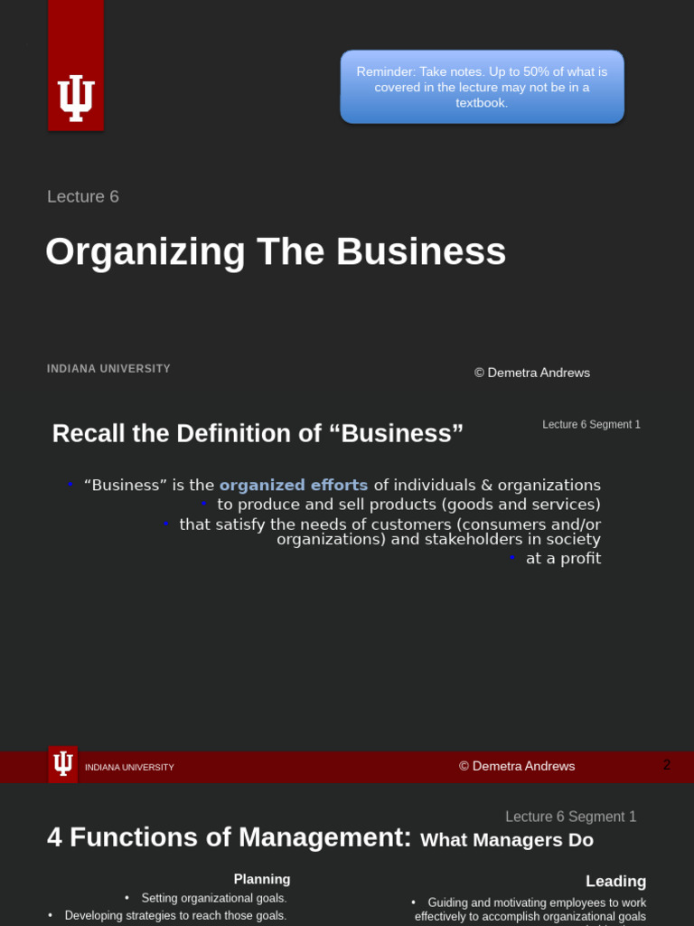 Business Organization and Management Functions | PDF | Limited ...