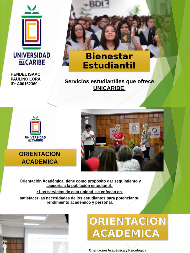 Servicios Estudiantiles en UNICARIBE | PDF