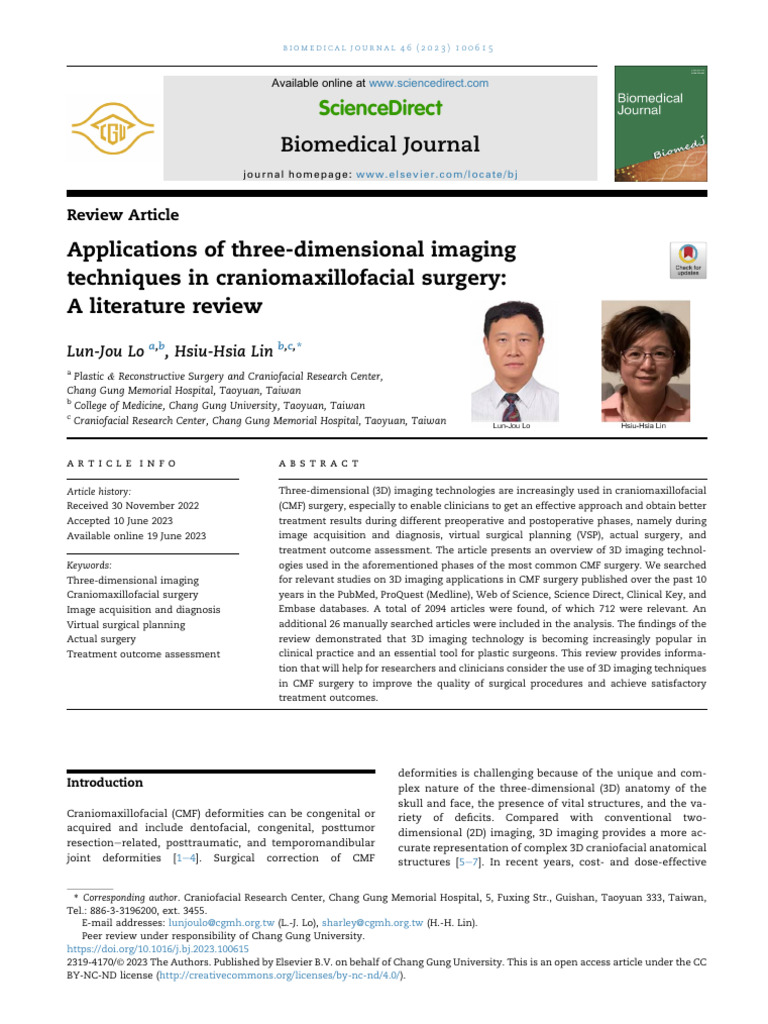 Applications of Three-Dimensional Imaging | PDF | Ct Scan