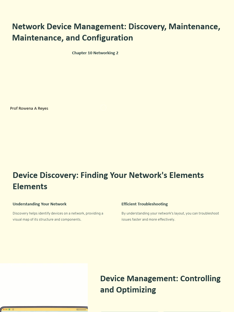 Network Device Management Essentials | PDF | Computer Network | Backup