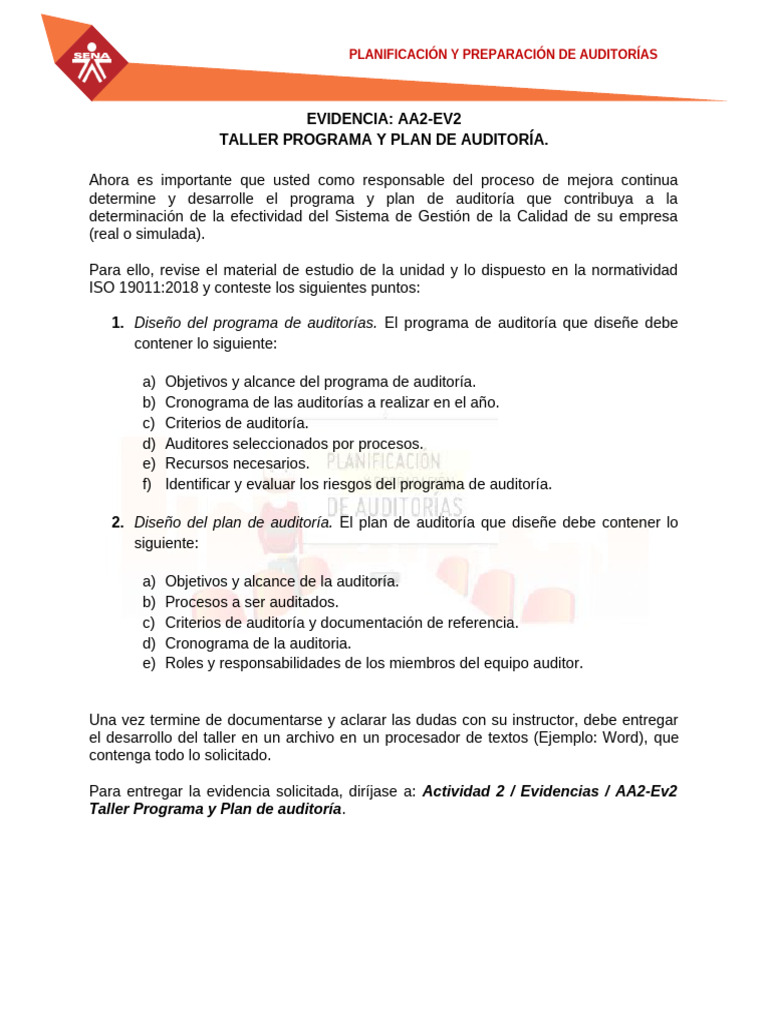 Programa y Plan de Auditoría Efectivo | PDF | Auditoría | Planificación