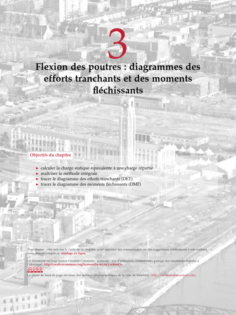 Flexion des poutres : DET et DMF | PDF | Flexion (matériau) | Intégral