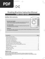 Washing Machine Instruction Manual: DWD-1210S/1210W