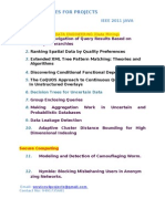 Java Ieee 2011 Projects Lists