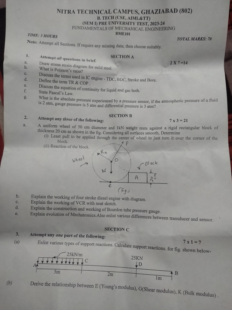 Sessional and Put 1 ST Semester Exam NTC | PDF