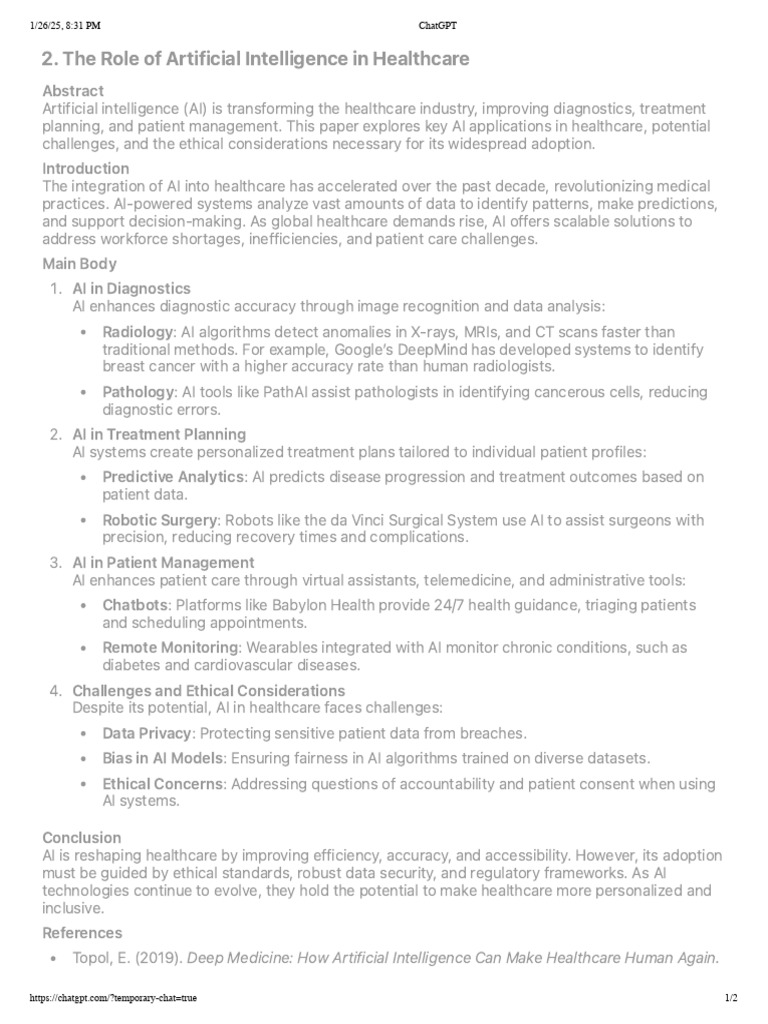 AI Transforming Healthcare: Key Insights | PDF | Artificial ...