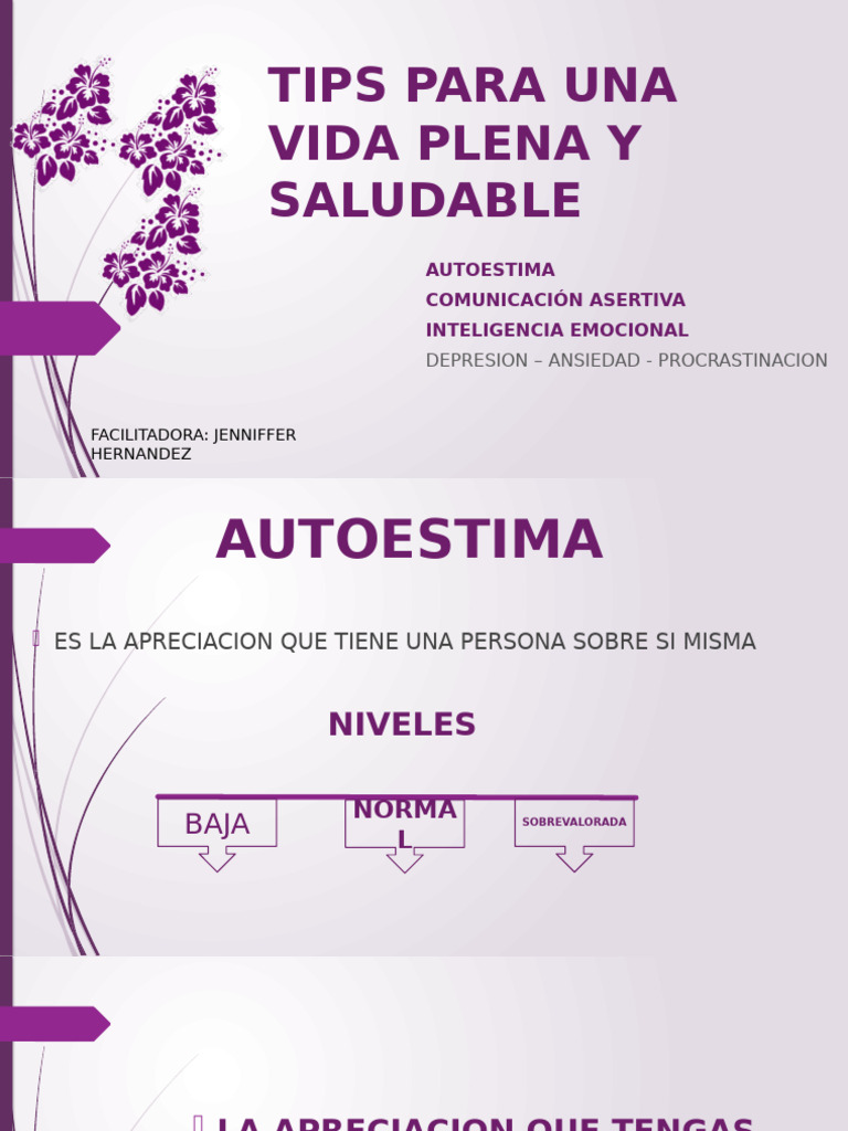 Tips para Una Vida Plena y Saludable | PDF | Las emociones | Autoestima