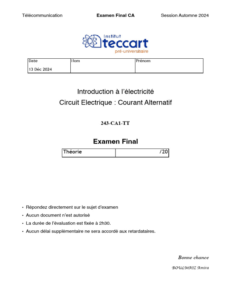 Exam Final CA | PDF