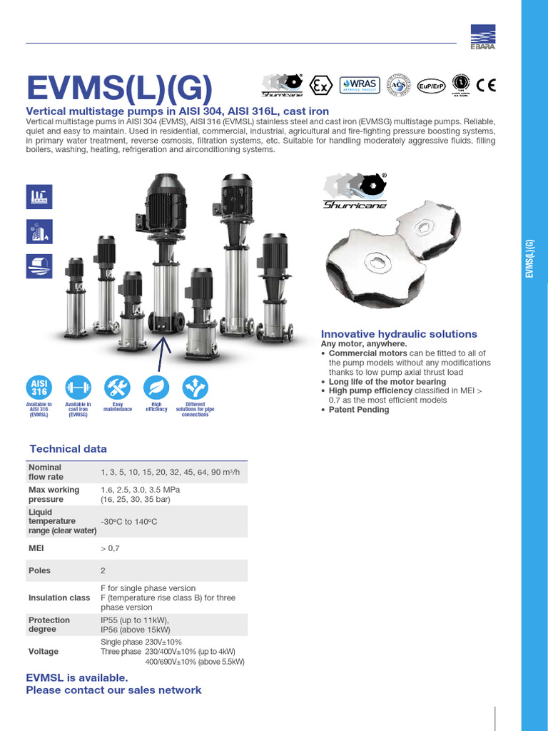 Vertical Multistage Pumps Overview | PDF | Pump | Mechanical Engineering