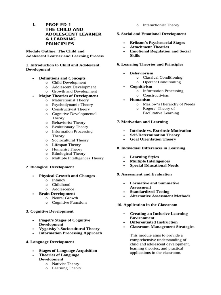 Child and Adolescent Learning Insights | PDF | Language Development ...