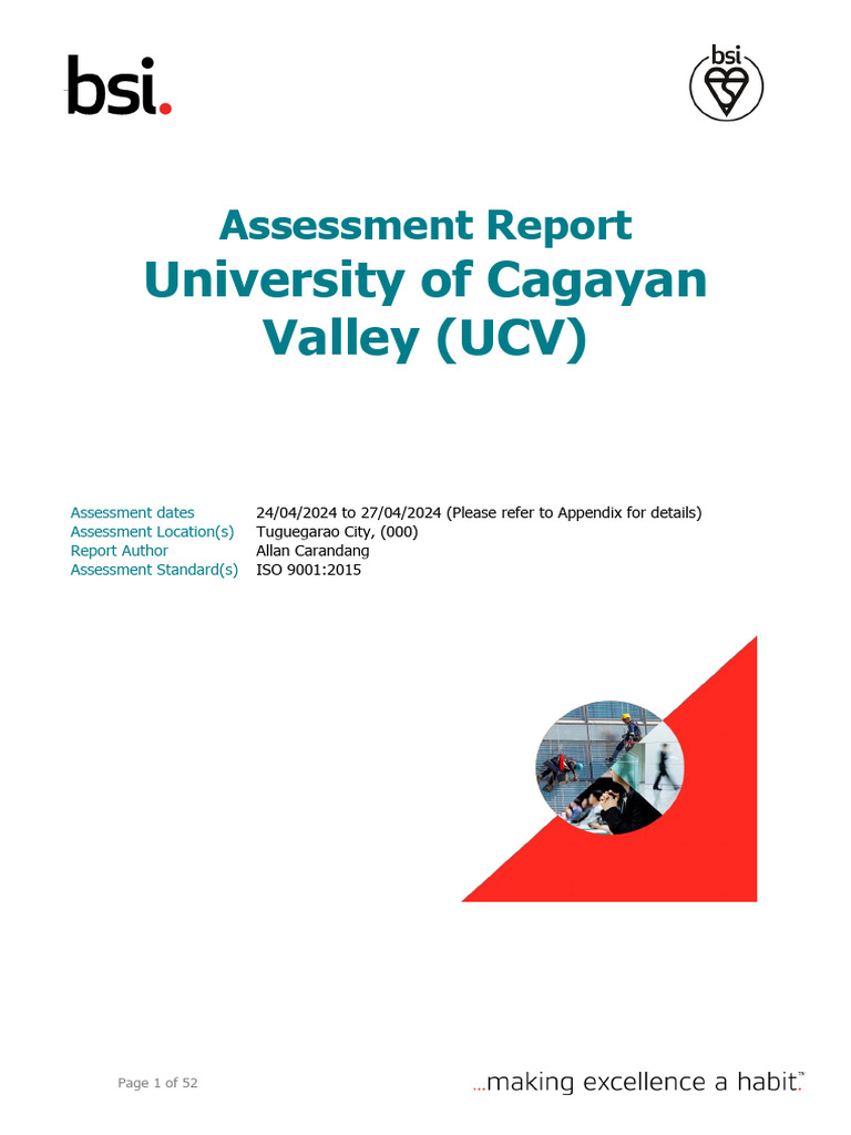 Bsi assessment report pdf iso 9000 audit