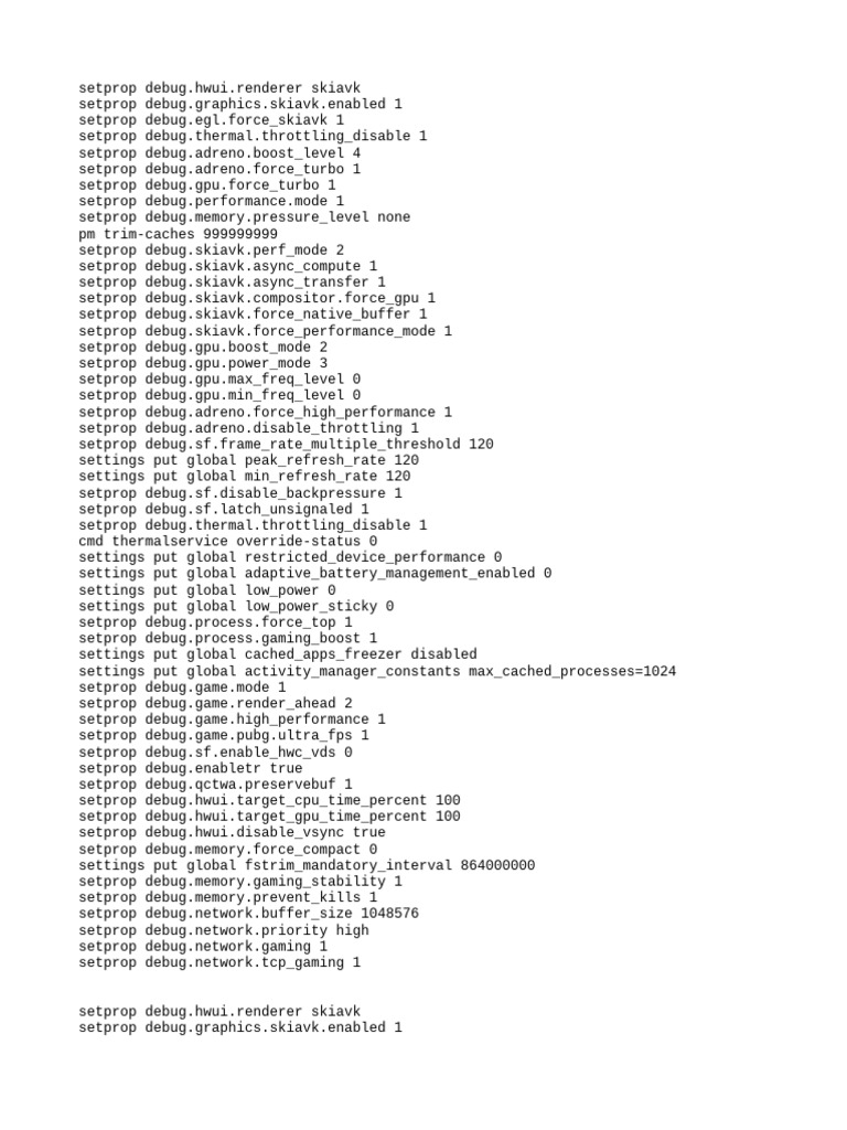 Optimize Android GPU Performance Settings | PDF
