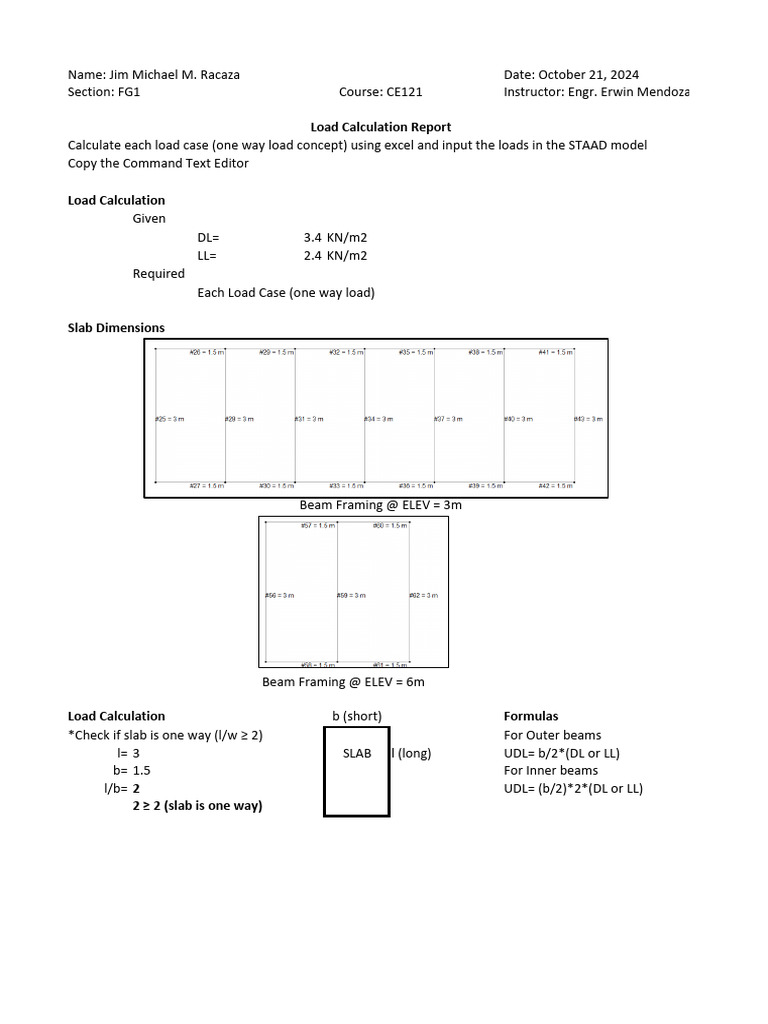 Racaza Load Calculation Report | PDF