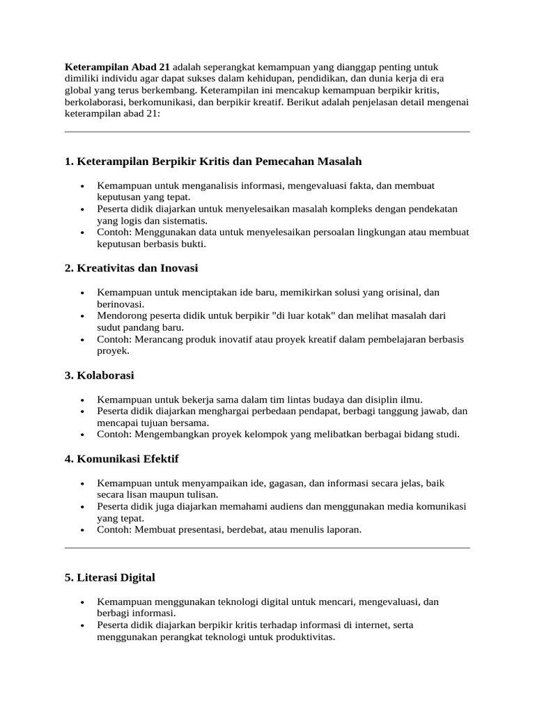 Keterampilan Abad 21 Pdf