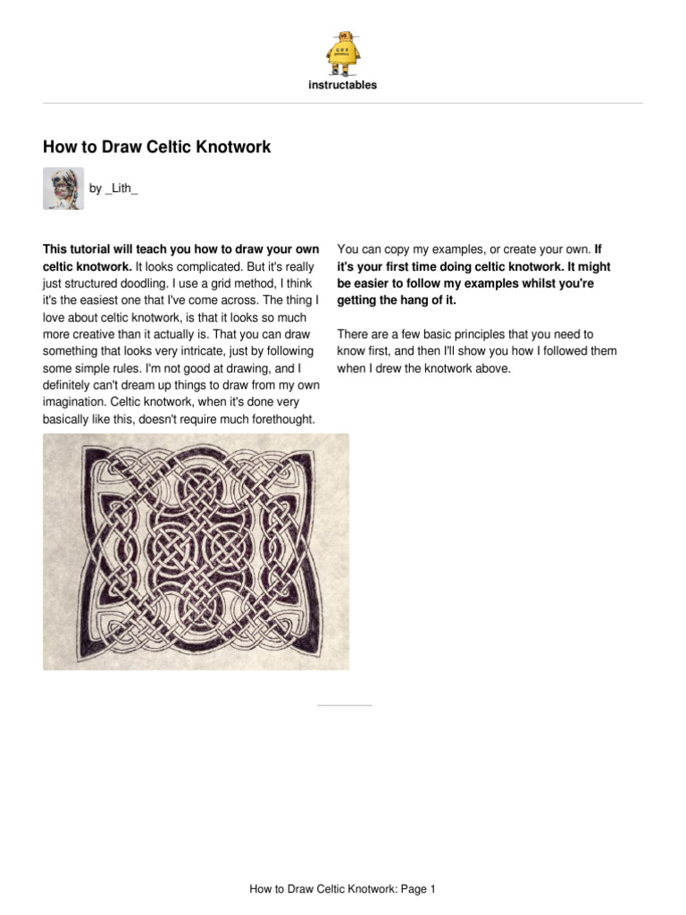 Celtic Knotwork Drawing Tutorial | PDF
