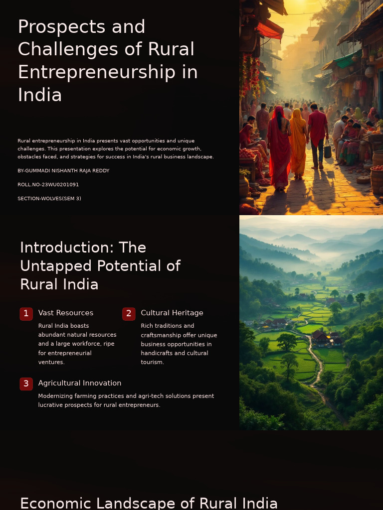Rural Entrepreneurship in India: Opportunities & Challenges | PDF ...