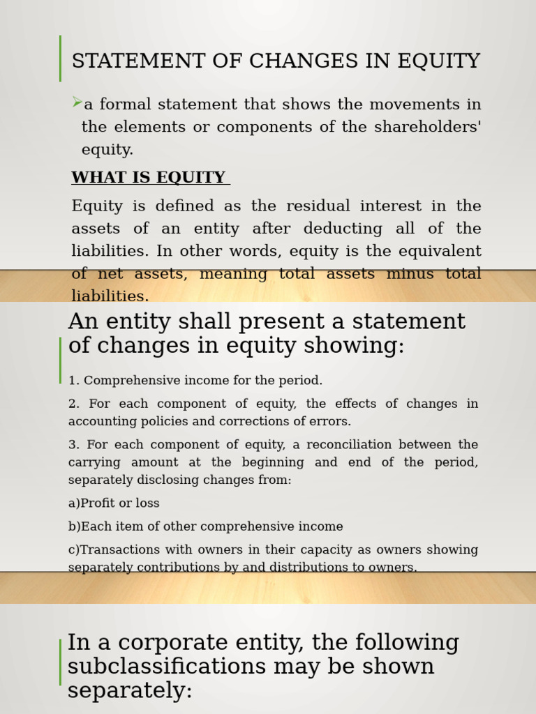 C4 Statement of Changes in Equity | PDF