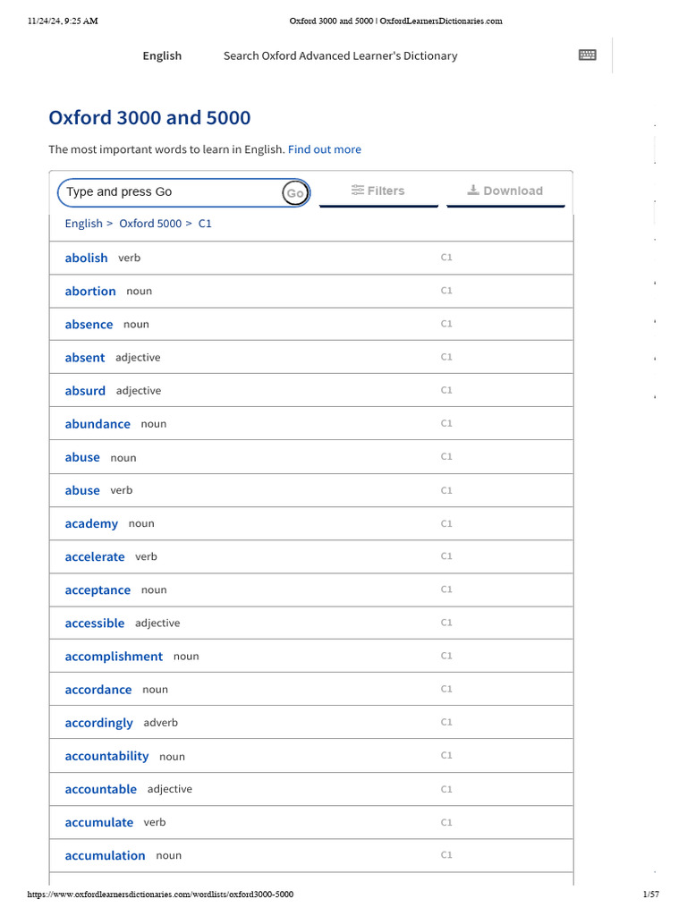 Oxford 3000 and 5000 Word Lists | PDF | Verb | Adjective