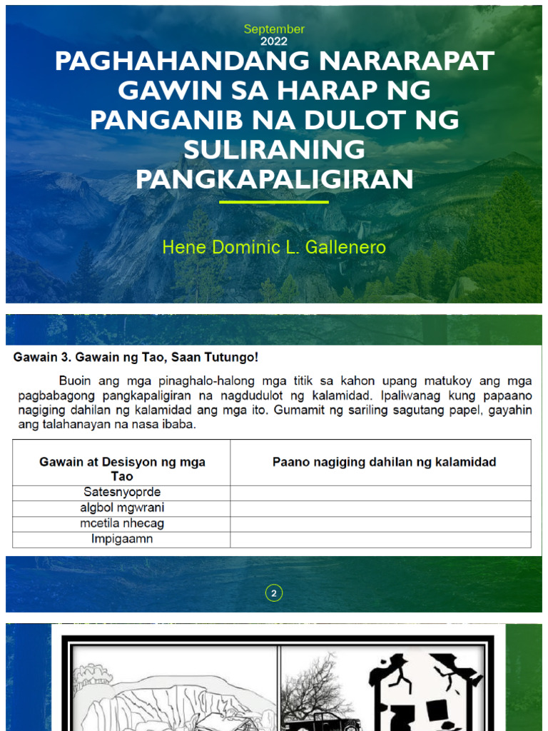 Paghahandang Nararapat Gawin Sa Harap Ng Panganib Na | PDF