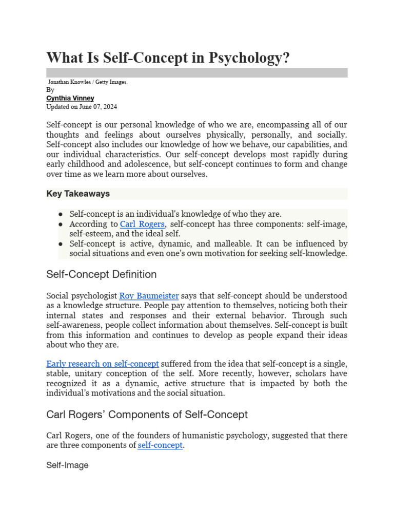 What Is Self.docx | PDF | Self Concept | Adolescence