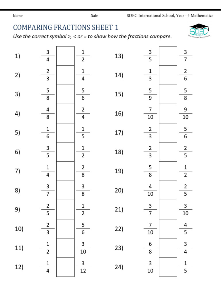 Year 4 Mathematics Worksheet Pdf Mathematics