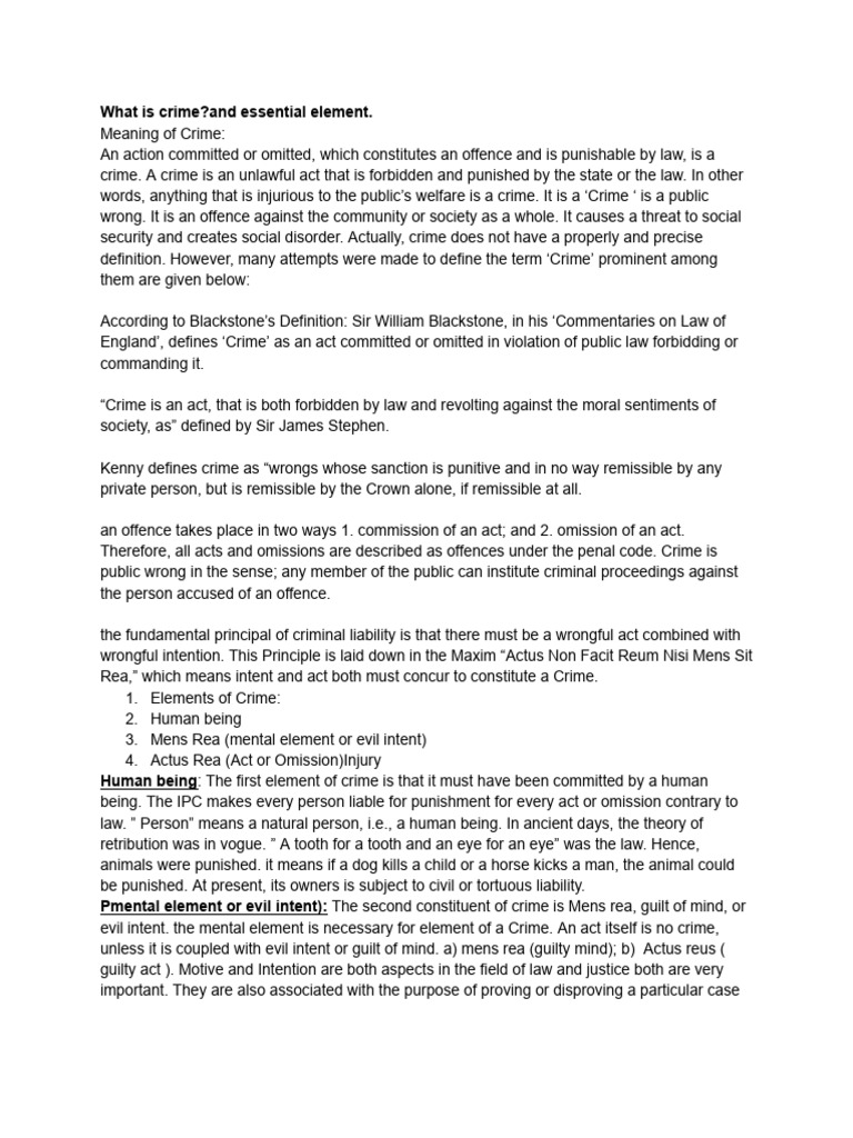 what-is-crime-pdf-mens-rea-crimes