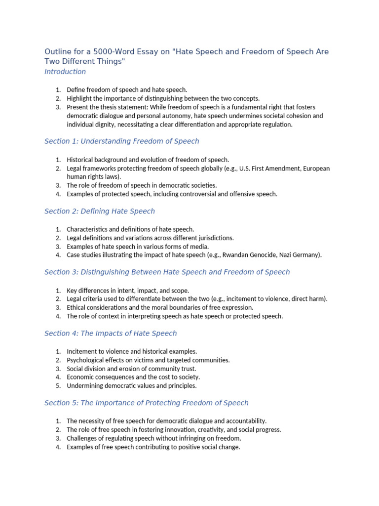 Hate Speech and Freedom of Speech | PDF | Freedom Of Speech | Hate Speech