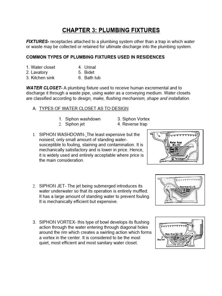 Overview of Water Closets and Fixtures | PDF | Sanitary Sewer | Sewage